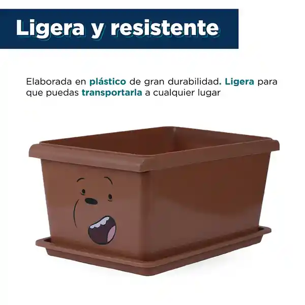 Caja de Almacenamiento Con Tapa Oso Pardo 5.0 Miniso