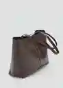 Bolso M Manu Chocolate Talla 99 Mujer Mango