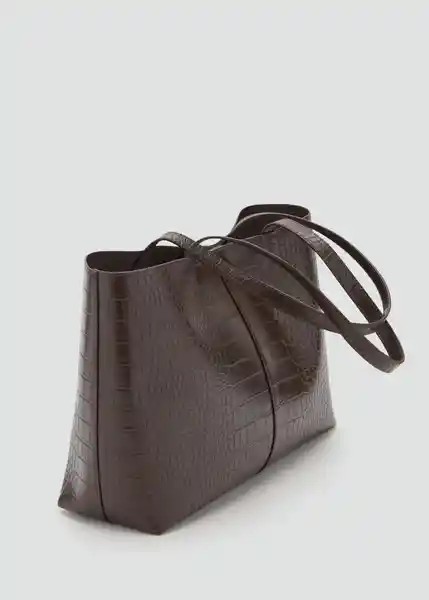 Bolso M Manu Chocolate Talla 99 Mujer Mango