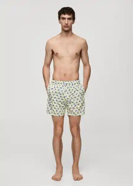 Short Bañador Cangrejo Amarillo Pastel Talla L Hombre Mango