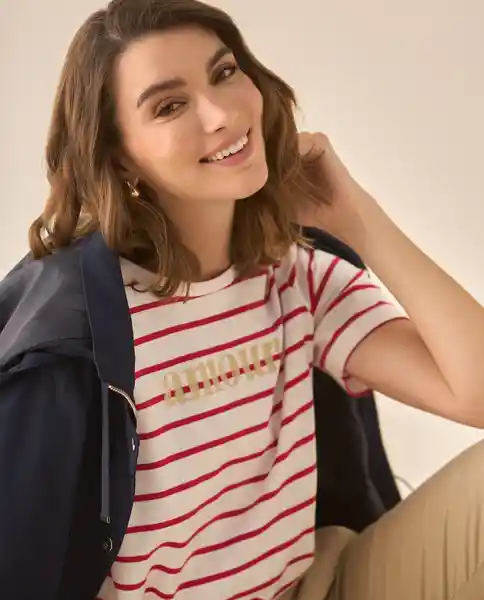 Camiseta Rojo Tango Oscuro Talla S 603G014 Esprit