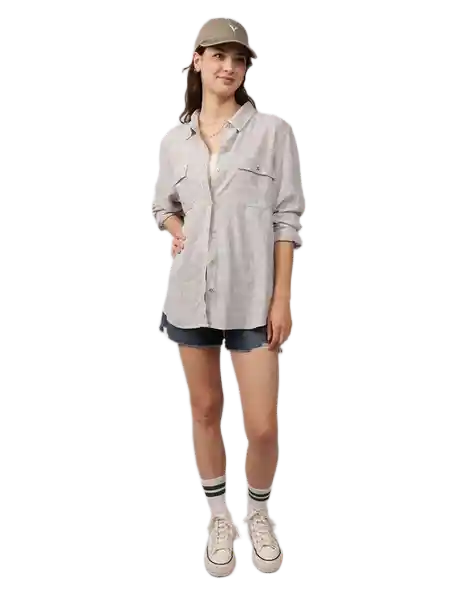 Camisa Mujer Verde Talla: MEDIUM 6146309 American Eagle