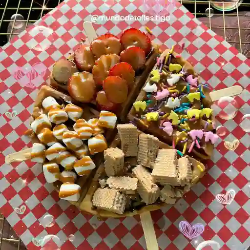 Wafle de toppings