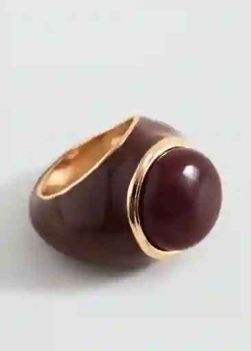 Anillo Sami Marrón Talla L Mujer Mango