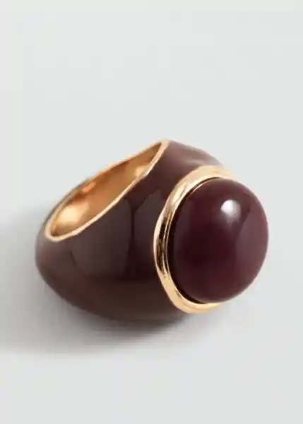Anillo Sami Marrón Talla L Mujer Mango