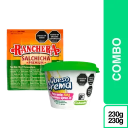 Combo Ranchera Salchicha Premiu + Colanta Queso Crema