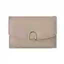 Cartera Para Mujer Con Hebilla Dorada Beige Serie Miniso