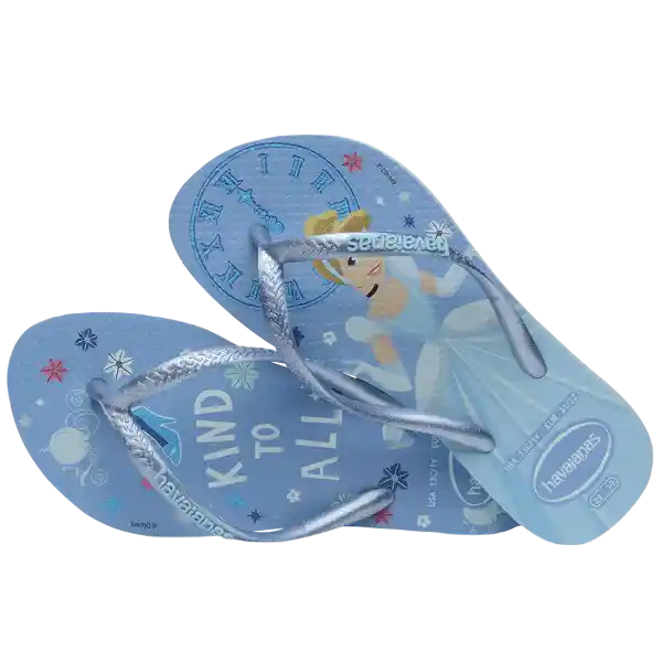 Sandalias Kids Slim Princess Azul Agua T. 36 4123328 Havaianas