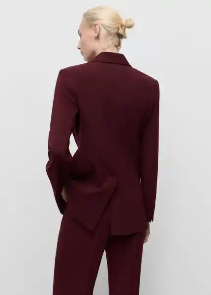 Blazer Americana Iguana Granate Talla XL Mujer Mango