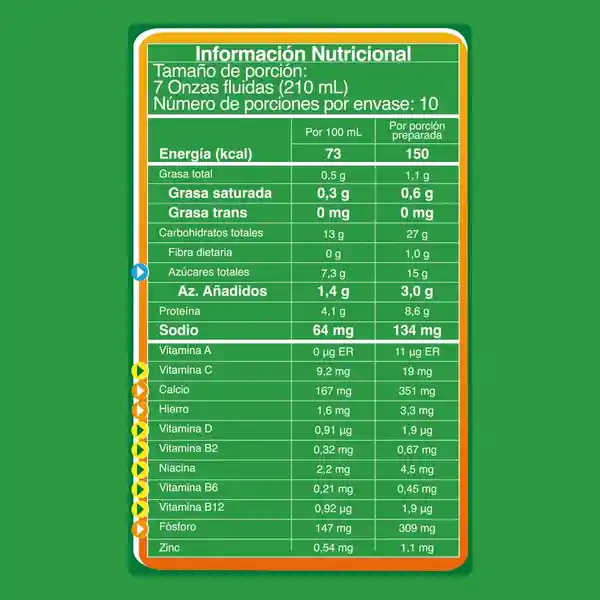 Milo Modificador de leche NUTRI-FIT menos azúcares 