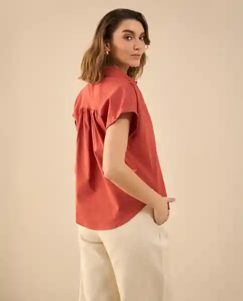 Camisa Rojo Cinabrio Oscuro Talla XS 111G005 Esprit
