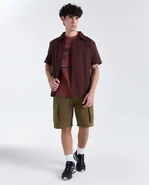 Camiseta Hombre Café Talla XL 849G008_CAF181425 Americanino