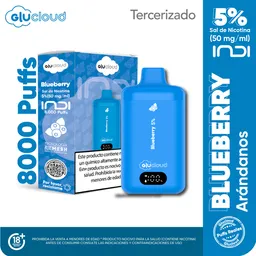 Glucloud Vapeador Blueberry Ice Indi / 8000 Puffs