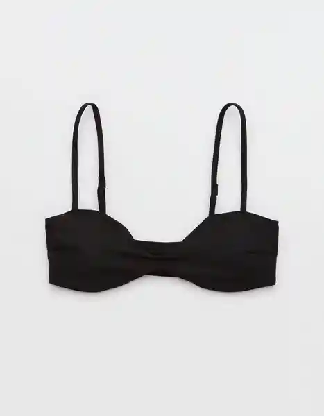 Top de Bikini Aerie Negro Talla: LARGE 5816073 American Eagle