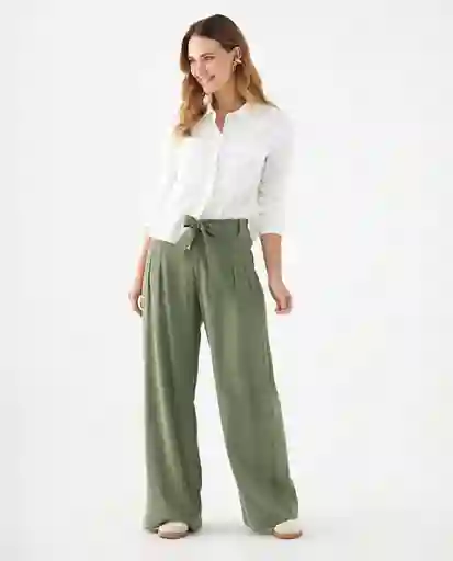 Pantalón Verde Calliste Oscuro Talla 6 639F008 Esprit