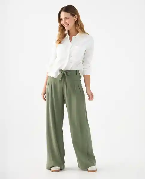 Pantalón Verde Calliste Oscuro Talla 6 639F008 Esprit
