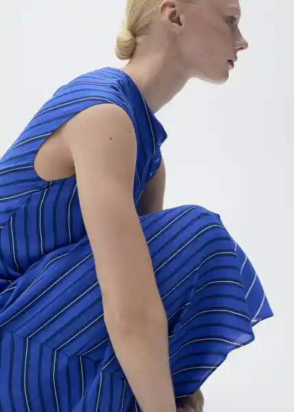 Vestido Noely Azul Talla L Mujer Mango