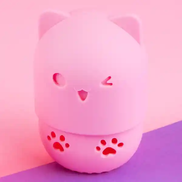 Set de Esponjas de Maquillaje Gatitos Estuche de Silicona Miniso