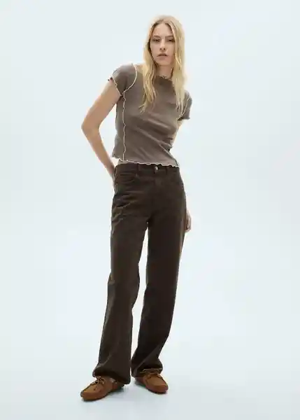 Camiseta Curlita Topo Talla M Mujer Mango