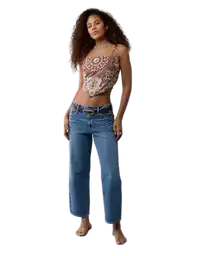 Camisa Mujer Café Talla: MEDIUM 6166182 American Eagle