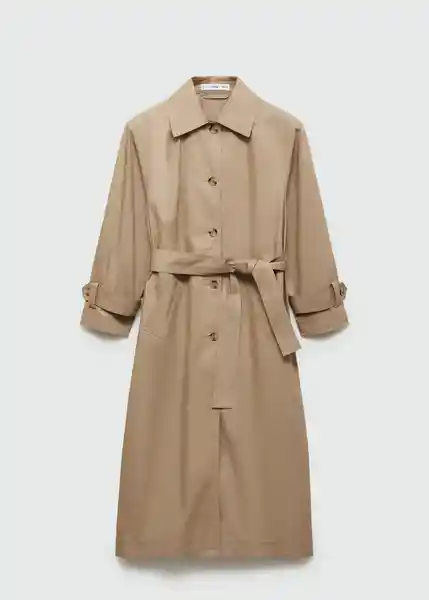 Saco Trench Rec Beige Talla S Mujer Mango