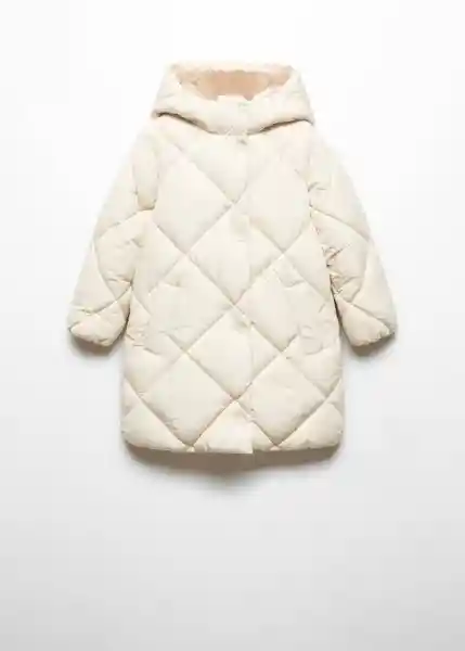 Abrigo Anorak Ylenia Crudo Talla 06 Niñas Mango