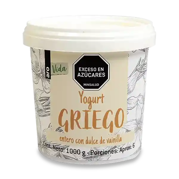 Aro Vida Yogurt Griego Vida Vainilla