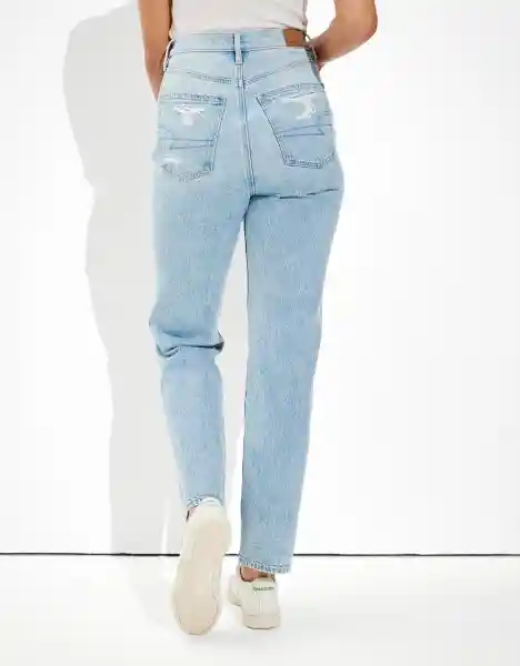 American Eagle Jean Boyfriend Regular Azul Soplado Talla 8