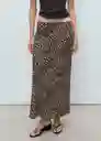 Falda Lion Marrón Talla L Mujer Mango