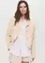 Chaqueta Anne Beige Talla XS Mujer Mango