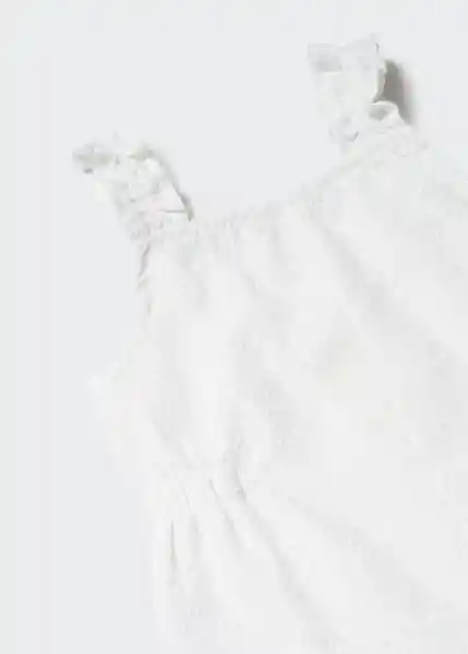 Enterizo Mono Coco Offwhite Talla 71 Niñas Mango