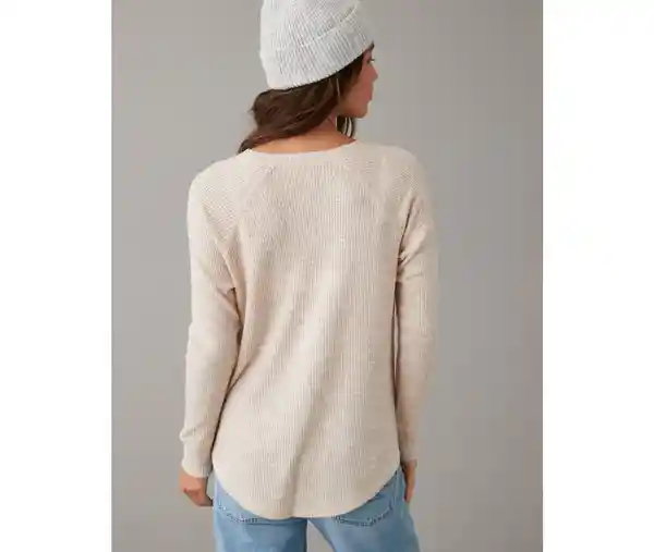 Camiseta Mujer Beige Talla Small American Eagle