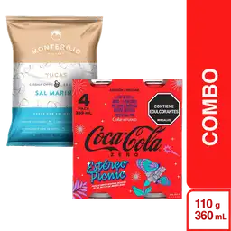 Combo Coca-Cola Zero FEP 4 Und + Yucas Sal Marina Monte Rojo