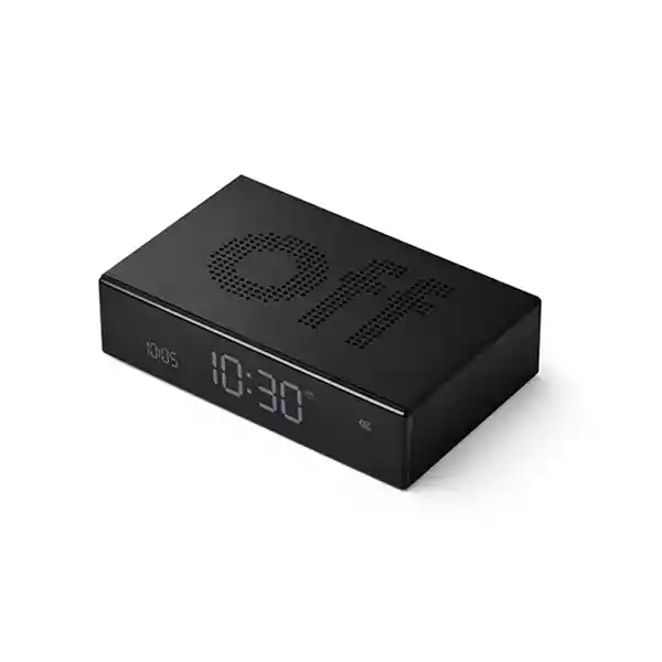 Lexon Reloj De Mesa Flip Premium Negro