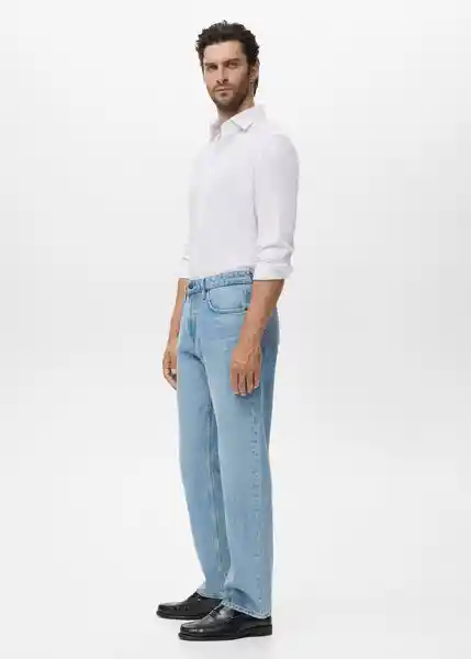 Camisa Giro Blanco Talla L Hombre Mango