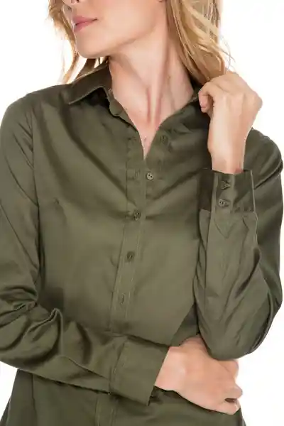 Ragged Camisa Impecable Color Verde Militar Talla XS