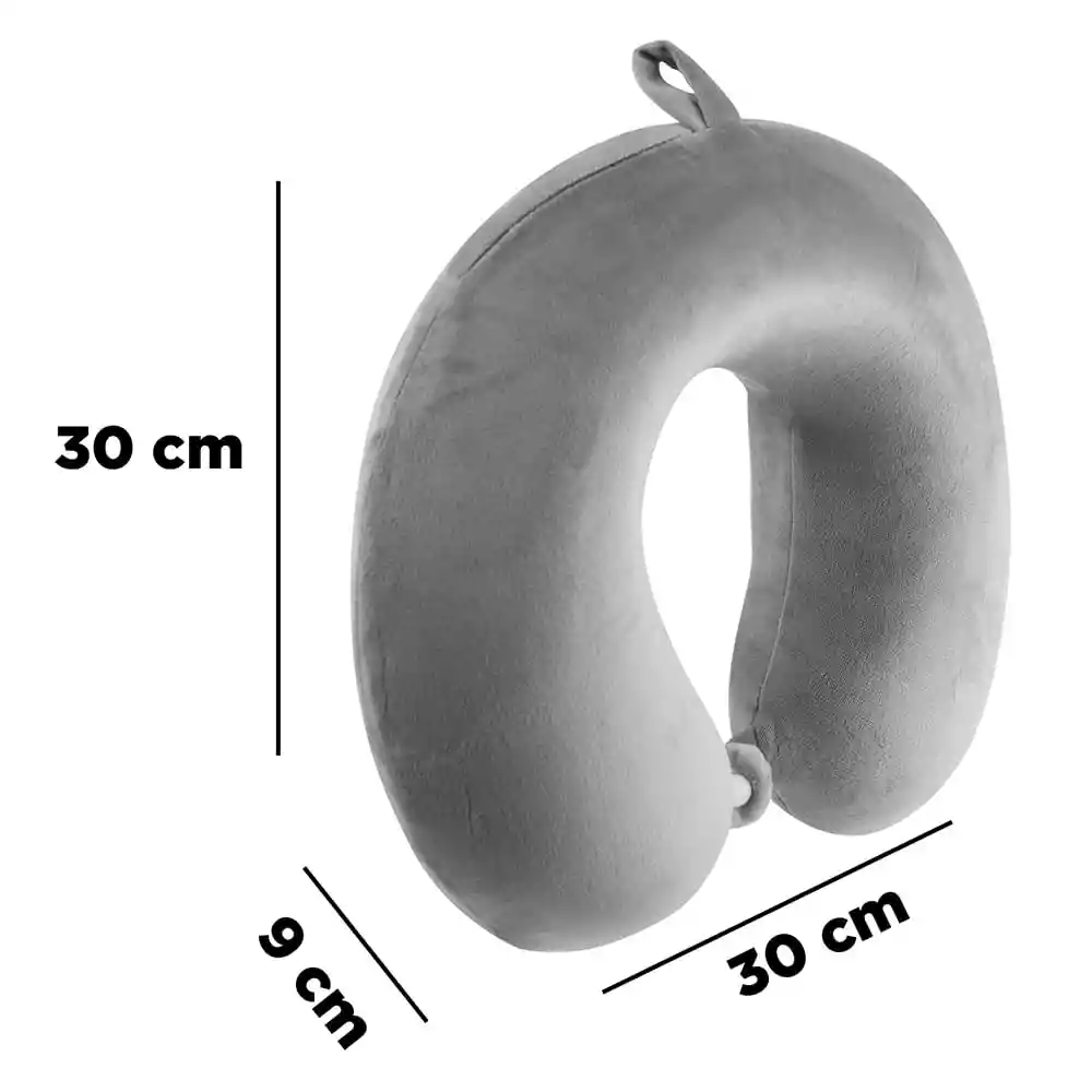 Miniso Cojín Para Cuello de Memory Gris Oscuro 30 x 30 x 9 cm