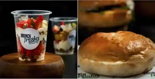 Combo 5 (parfait+bagel Queso)