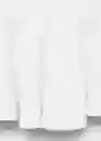 Top Peplum Blanco Talla M Mujer Mango