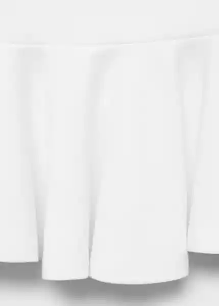 Top Peplum Blanco Talla M Mujer Mango