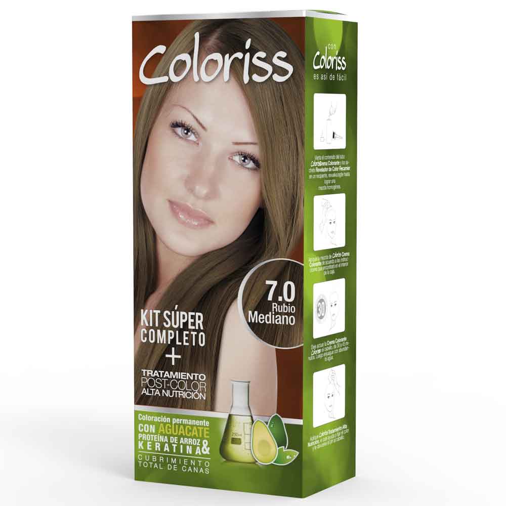 Coloriss Tintura Permanente Rubio Mediano 7.0
