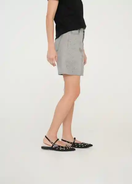 Short Avril Mujer Gris Ceniza Talla 6 459g301 Naf Naf