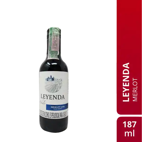 Leyenda Vino Tinto Merlot Piccollo