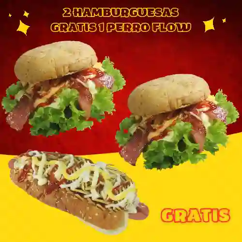 2 Hamburguesas Gratis 1 Perro