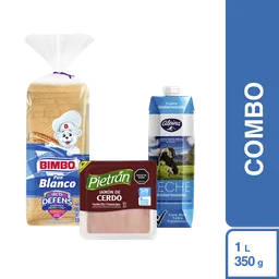 Combo Vaciones Leche Despactosada + Pan Bimbo Blanco + Jamon