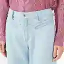 Jean Tiro Alto Bota Recta Azul Talla 10 - 696609