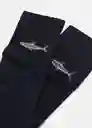 Calcetines Shark Navy Talla 42 Hombre Mango