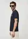 Camiseta Vasen Navy Talla XL Hombre Mango