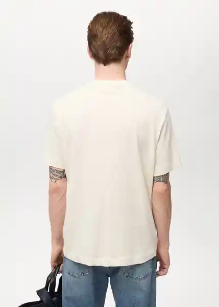 Camiseta Mvpcr Crudo Talla L Hombre Mango