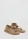 Sandalias Sue Arena Talla 37 Mujer Mango